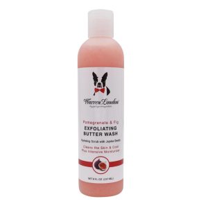Exfoliating Butter Wash Dog Shampoo by Warren London | Conditions & Scrubs Away Dandruff | Two Scents - Pomegranate Fig