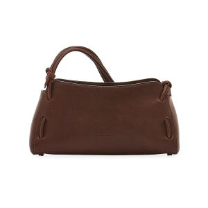 Women's Medium Snodo Leather Shoulder Bag - Caffe