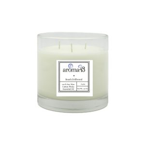 aroma43 Beach Driftwood Large 3 Wick Luxury Candle - Multi
