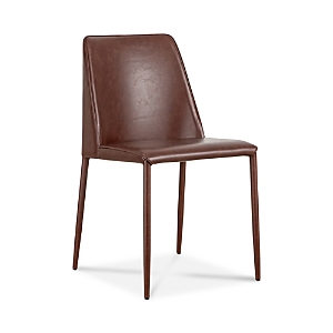 Moe'S Home Collection Nora Dining Chair Smoked Cherry Faux Leather, Set of 2