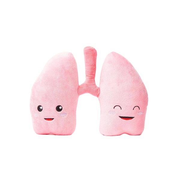 Nerdbugs Lung Plush Organ Toys - We be-lung together! - Light/pastel Pink