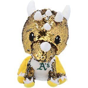 Foco Oakland Athletics Sequin Dragon Plush Toy - Gold