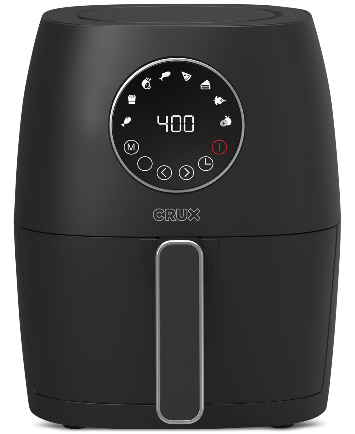 Crux 3.7Qt. 1300 Watt Nonstick Digital Air Fryer Matte Black The