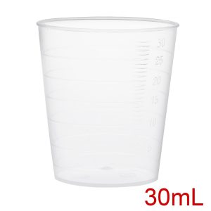 10pcs Kitchen Laboratory 30mL Plastic Graduated Measuring Cup w Cap - 30mL 10 pcs