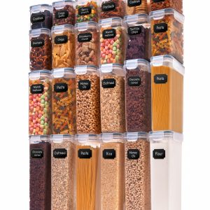 Cheer Collection Air Tight Food Storage Container, 24 Pack - Clear