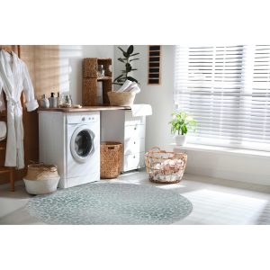 SPOTTED MIX BLUE & GREY Laundry Mat By Kavka Designs