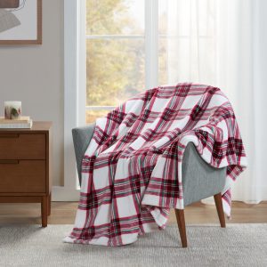 Charter Club Cozy Plush Throw, 50" x 70", Created for Macy's - Christmas Plaid