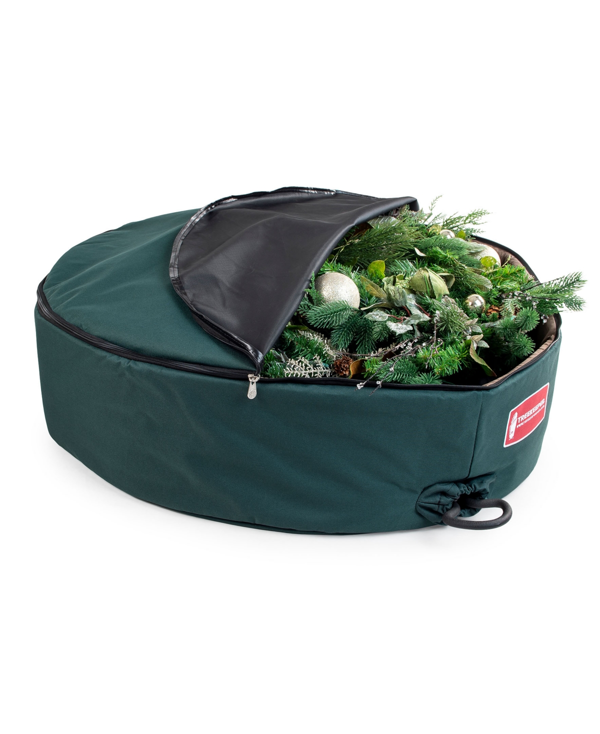 TreeKeeper 48" Padded Christmas Wreath Storage Container Green The