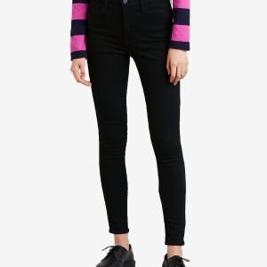 Levi's Women's 720 High-Rise Super-Skinny Jeans in Long Length - Blackest Night