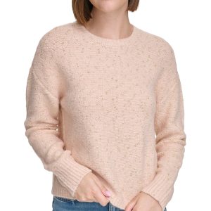 Calvin Klein Jeans Women's Crewneck Long-Sleeve Lurex Sweater - Adora /Gold