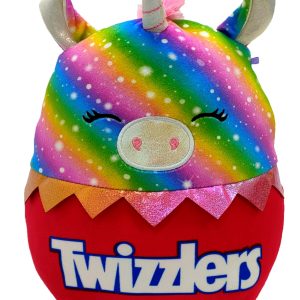 Squishmallows Hershey Twizzlers Unicorn Stuffed Animals, 9" - Red, Multi