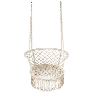 Costway Hanging Hammock Chair Macrame Swing Hand Woven Cotton Backrest