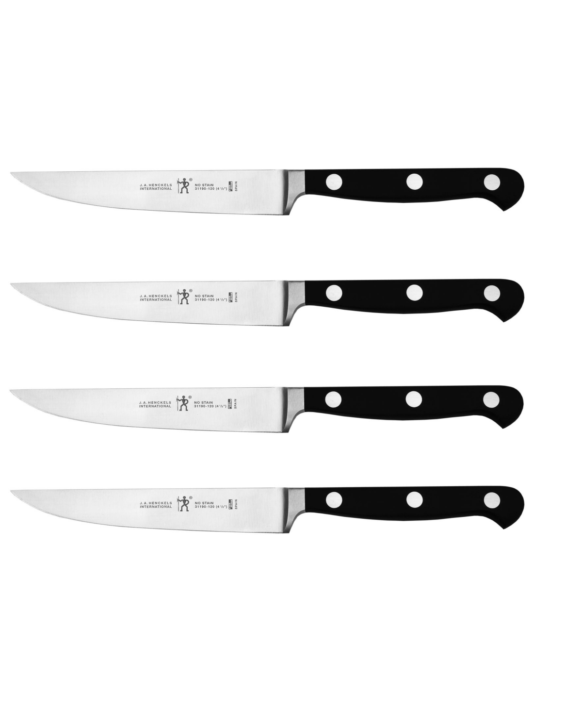 J.a. Henckels Classic 4 Piece Steak Knife Set Black The WiC Project