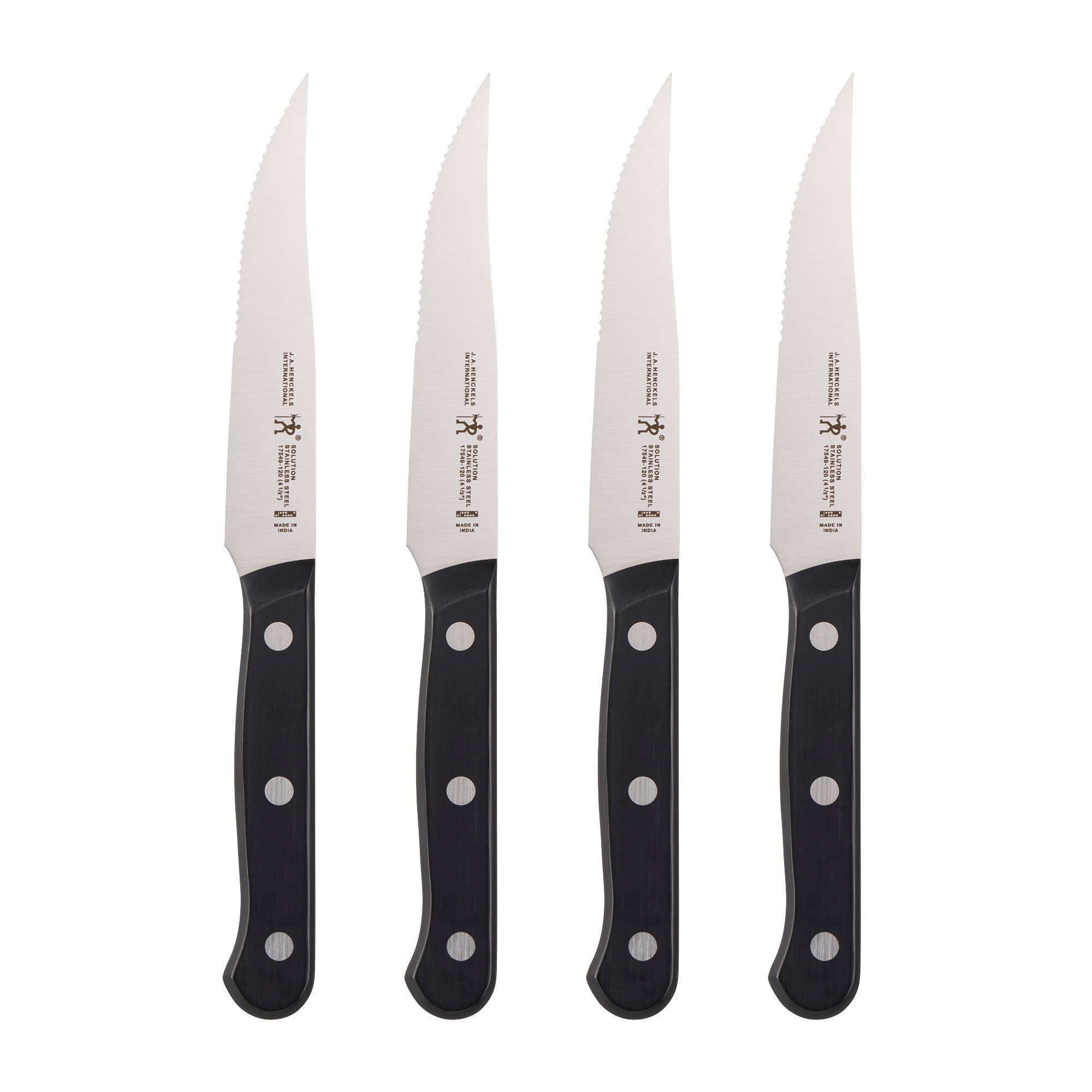 Henckels Solution 4pc Steak Knife Set Stainless Steel The WiC
