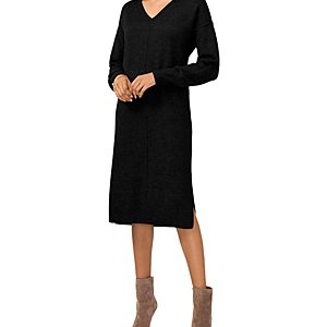 Vince Camuto V Neck Side Slit Dress